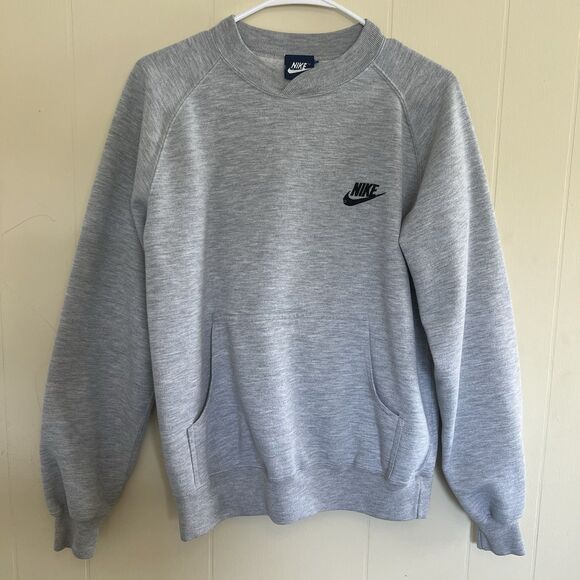 Nike Other - Nike Long Sleeve Men’s Sweat V Neck‎ Size M Gray Pockets Crew Neck Active wear